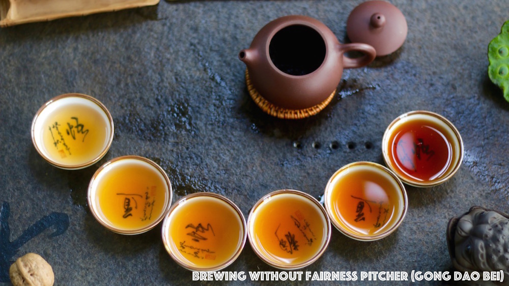 tea brewing without fairness cup, different taste and colour